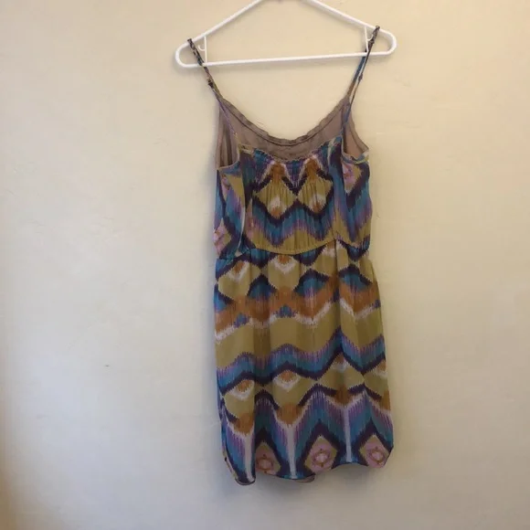 ANTHROPOLOGIE Dress Size Small Charlie Jade 100% Silk retro mod 70’s - Picture 6 of 12
